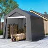 sátor garázs 3x3 m Vízálló garázssátor feltekerhető ajtóval, szellőzőablakkal, meghosszabbított szélekkel, sötétszürke