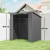 garázs 1,9x1,2 m Vízálló garázssátor feltekerhető cipzáras ajtóval és szellőzőablakkal Sötétszürke
