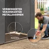 garázs 1,9x1,2 m Vízálló garázssátor feltekerhető cipzáras ajtóval és szellőzőablakkal Sötétszürke