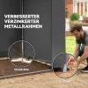 garázs 2,5x1,8 m Vízálló garázssátor feltekerhető cipzáras ajtóval és szellőzőablakkal Sötétszürke