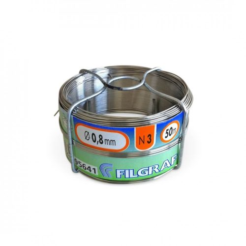 Acid-resistant steel binding wire, stainless steel wire 0.8x50 m ø0.8 mm inox wire in a 50 meter roll