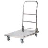 Stainless handcart made of acid-resistant steel, load capacity 330 kg
