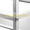 Rozsdamentes tálalókocsi zsúrkocsi saválló acélból 3 polccal 56x100x97,5 cm