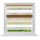 Striped roller blinds white-beige-brown 100x150 cm window shade without drilling 