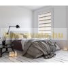 Striped roller blinds white-beige-brown 100x150 cm window shade without drilling 