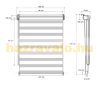 100x150 Strip blind curtain white without drilling window shade 