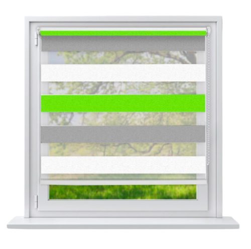 100x150 Striped roller blind green-gray-white without drilling window shade 