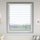 100x160 Striped blind curtain white wide double blind zebra stripe window shade slightly translucent. It is also good for a 90x150 window, but the length can be adjusted and it can also be completely rolled up 