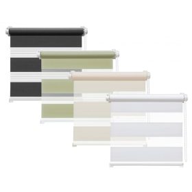   120x160 sávos roló függöny széles dulpa roló bézs zebracsíkos ablak árnyékoló. 120x150-es ablakhoz is jó, de a hossza állítható illetve teljesen fel is tekerhető 