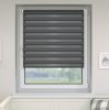 120x160 strip blind curtain wide dulpa blind gray zebra stripe window shade slightly translucent. It is also good for a 120x150 window, but the length can be adjusted and it can also be completely rolled up 