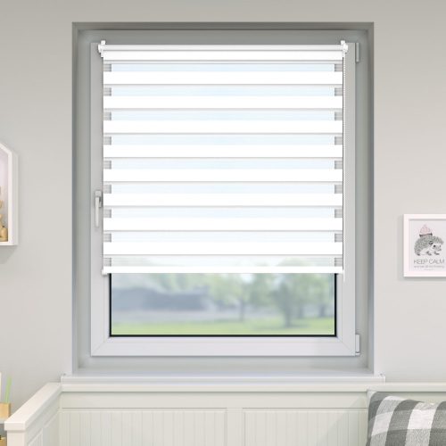 120x160 Striped blind curtain white wide dulpa blind zebra stripe window shade slightly translucent. It is also good for a 120x150 window, but the length can be adjusted and it can also be completely rolled up 