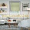 150x160 double-strip blinds green zebra-striped window shade slightly translucent. It is also good for a 150x150 window, but the length can be adjusted and it can also be completely rolled up 