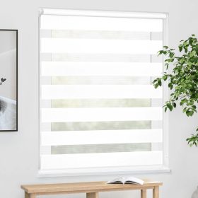 Sávos roló függöny, széles dulpa roló zebracsíkos 150x160 fehér ablak árnyékoló.