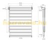 45x150 Strip blind curtain white-beige-brown without drilling window shade 