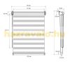 55x150 Striped blind curtain white-beige-brown without drilling window shade 