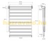 55x150 Strip blind curtain white without drilling window shade 