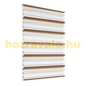   60x150 Sávos roló függöny fehér-bézs-barna fúrás nélküli ablak árnyékoló 