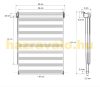 60x150 Sávos roló függöny fehér-bézs-barna fúrás nélküli ablak árnyékoló 