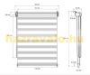 65x150 Sávos roló függöny fehér fúrás nélküli ablak árnyékoló 
