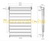 70x150 Strip blind curtain white without drilling window shade 