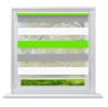 70x150 Striped roller blind green-white-grey window shade without drilling 