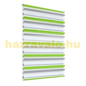   70x150 Sávos roló függöny zöld-fehér-szürke fúrás nélküli ablak árnyékoló 