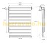 70x230 Strip blind curtain white without drilling window shade 