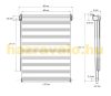 90x150 Strip blind curtain white without drilling window shade 