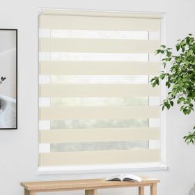   95x160 dupla roló sávos roló függöny zebracsíkos bézs ablak árnyékoló enyhén fényáteresztő. 90x150-es ablakhoz is jó, de a hossza állítható illetve teljesen fel is tekerhető 