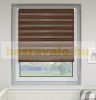 Blackout curtain with stripes, brown 110x230 cm 