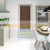 Blackout curtain with stripes, brown 110x230 cm 