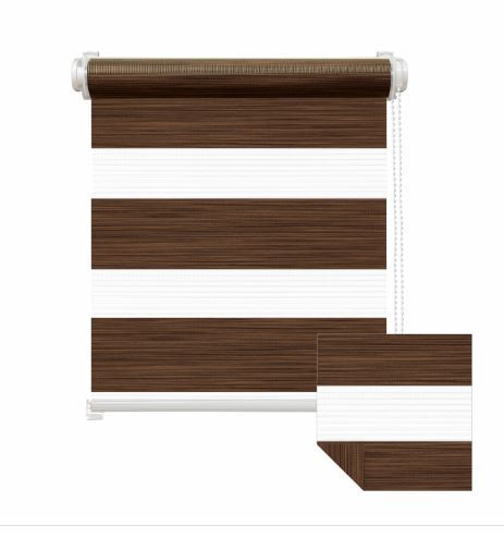 Blackout curtain with stripes, brown 45x160 cm 