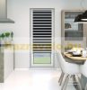 Blackout blinds with stripes, black 85x160 cm