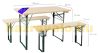 Beer tent set 110 cm beer table and 2 beer benches garden furniture set suitable for 6 people 