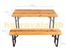 Beer tent set 117 cm beer table and 2 beer benches suitable for 6 people