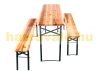 Beer tent set 177 cm beer table and 2 beer benches garden furniture set suitable for 8 people 