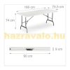 Folding beer bench set set of 3 in white