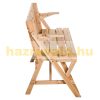 Beer set 2 in 1 folding garden set made of pine wood 138 x 130 x 73 cm