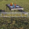 Beer bench set garden furniture set 2 beer benches 1 table camping furniture suitcase table