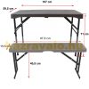 Beer bench set garden furniture set 2 beer benches 1 table camping furniture suitcase table