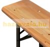 Beer bench beer table set - Beer table and 2 beer bench set, Set with folding metal legs