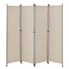 Outdoor partition wall, accordion screen 170x215 cm beige