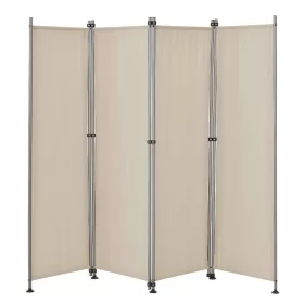   Kültéri spanyolfal térelválasztó, harmonika paraván 170x215 cm bézs
