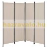 Kültéri spanyolfal térelválasztó, harmonika paraván 170x215 cm bézs