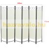 Spanish wall off-white partition screen 6 decorative panels 240x171 cm in beige color