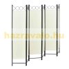 Spanish wall off-white partition screen 6 decorative panels 240x171 cm in beige color