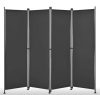 Outdoor partition wall, accordion screen 170x215 cm black