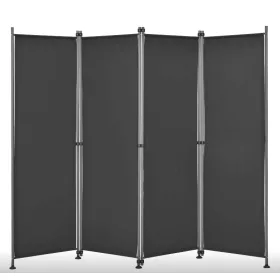   Kültéri spanyolfal térelválasztó, harmonika paraván 170x215 cm fekete