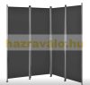 Outdoor partition wall, accordion screen 170x215 cm black