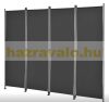 Outdoor partition wall, accordion screen 170x215 cm black